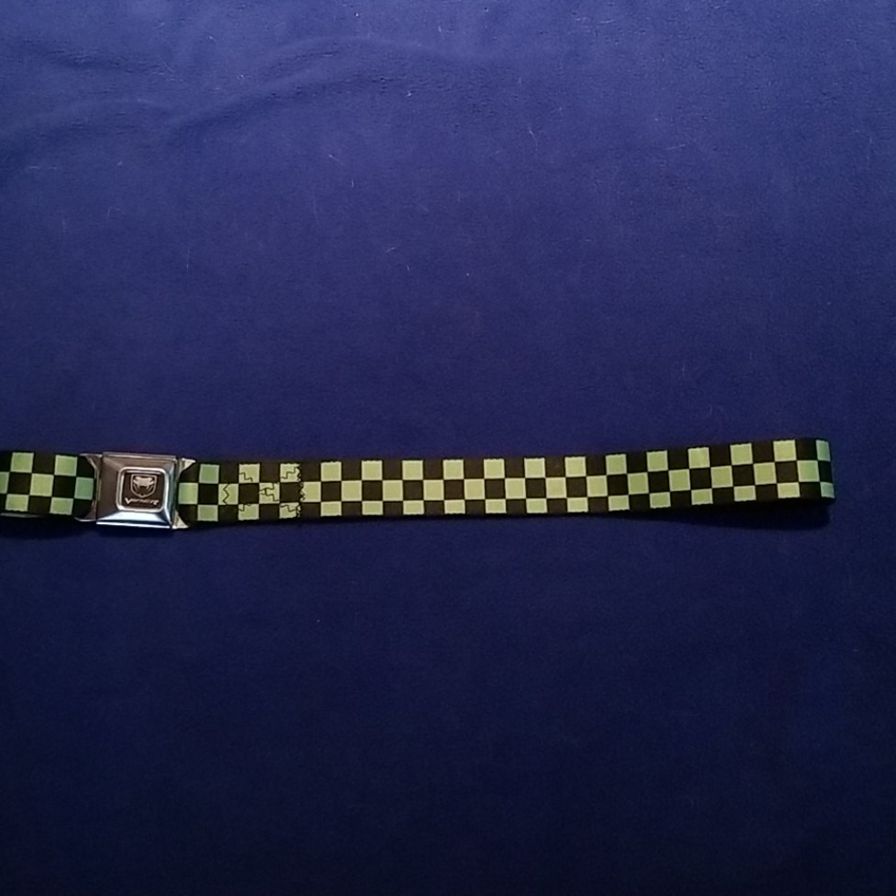Black & green checkered belt